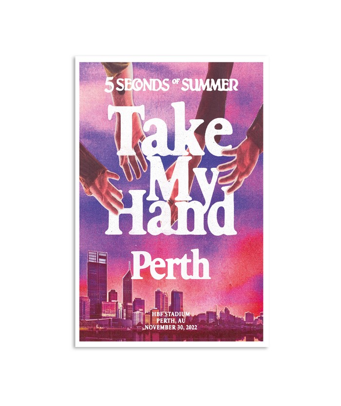 Poster 5Sos Take My Hand Hbf Stadium Perth November 30 Poster