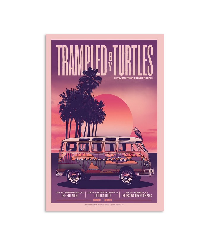 Trampled By Turtles California 2003 2023 Poster