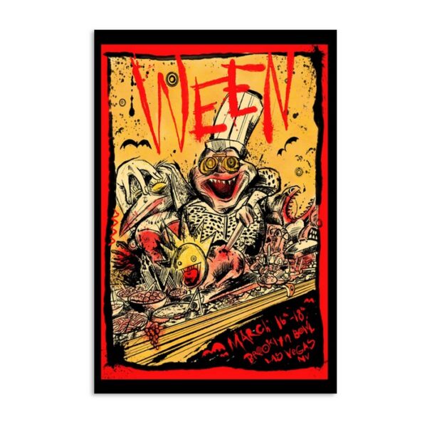 Ween Band Las Vegas March 16 Poster
