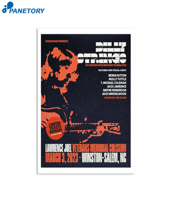 Billy Strings Winston Salem March 03 2023 Poster