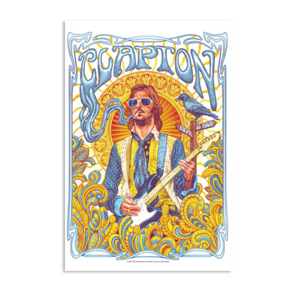 Eric Clapton 1974 Tour Ocean Boulevard Poster