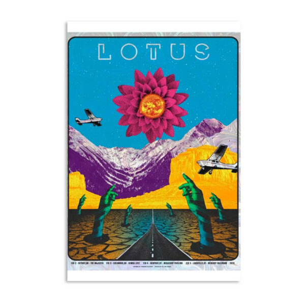 Lotus Tour Detroit Columbus Newport Louisville Oh February Poster
