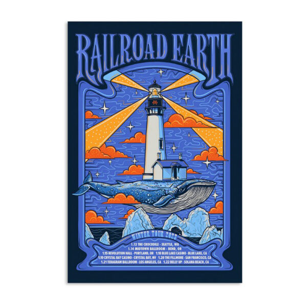 Railroad Earth Winter Tour 2023 Poster