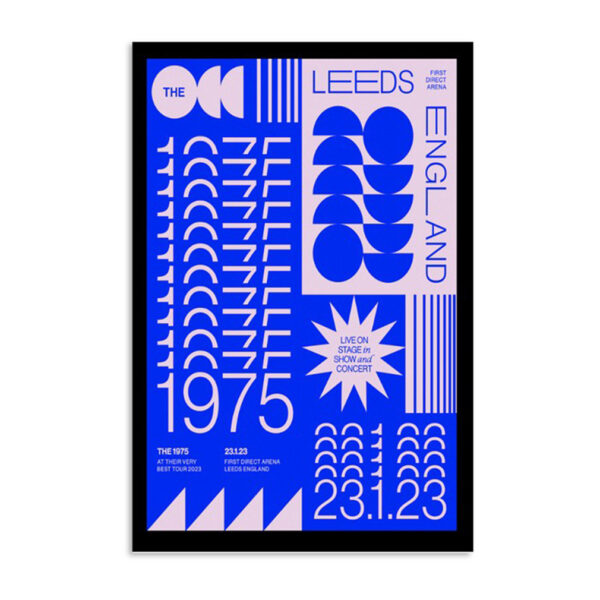 The 1975 First Direct Arena Leeds England January 23 2023 Poster