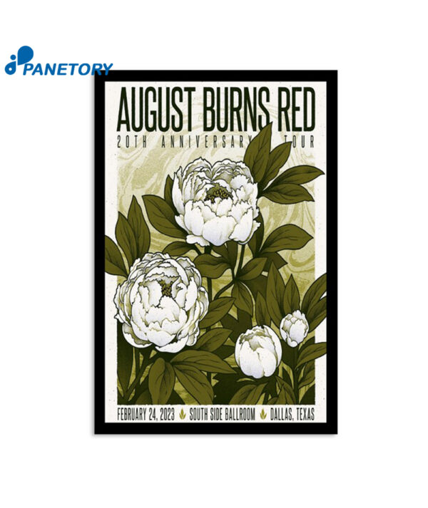 August Burns Red 2023 Dallas Texas Poster