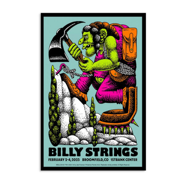 Billy Strings 1stbank Center Broomfield Co February 2 Poster