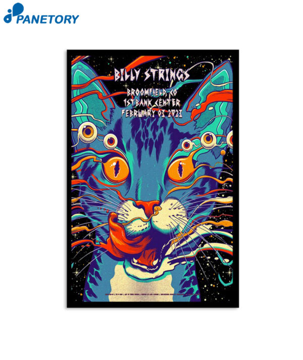 Billy Strings Cat February 3 2023 Broomfield Co Poster