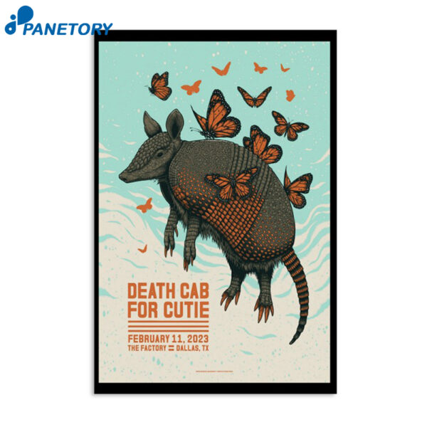 Death Cab For Cutie The Factory Dallas Tx February 11 2023 Poster