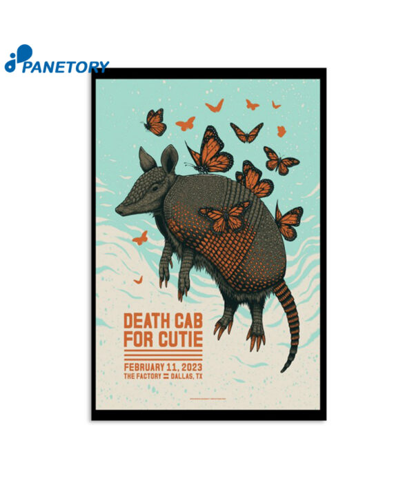 Death Cab For Cutie The Factory Dallas Tx February 11 2023 Poster