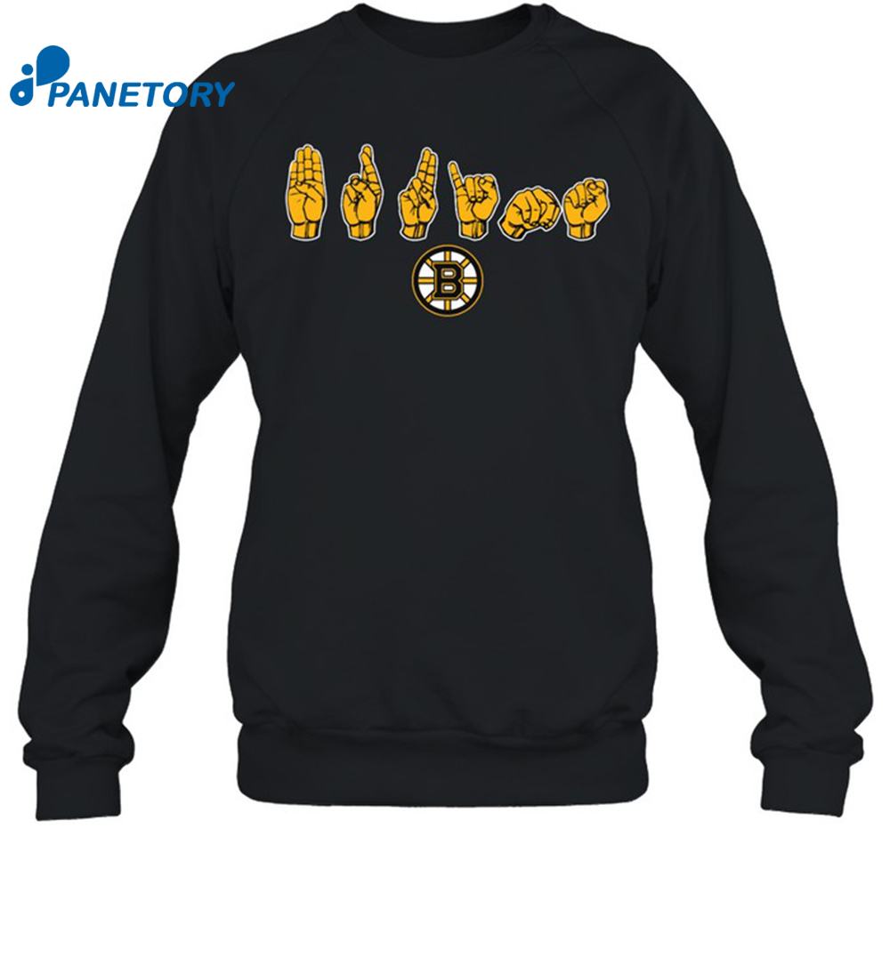 Sign Language Boston Bruins Shirt 1