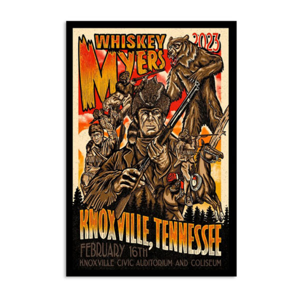 Whiskey Myers Knoxville Tn February 16th Limited Poster