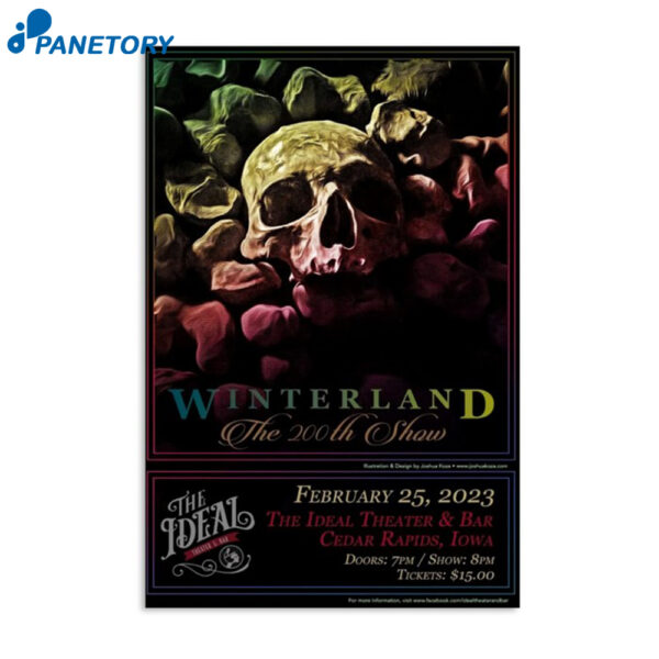 Winterland The 200th Show The Ideal Theater Cedar Rapids Iowa Feb 25th Poster