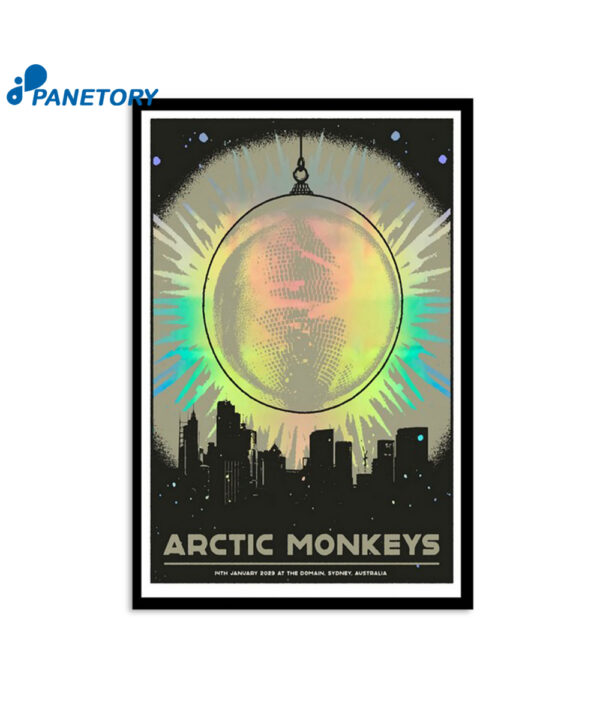 Arctic Monkeys 14th January 2023 At The Domain Sydney Australia Poster