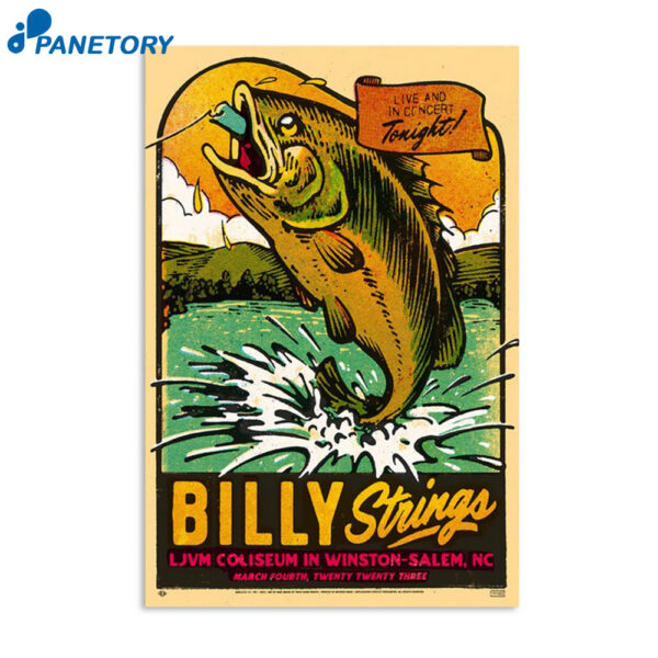 Doc Watson 100th Birthday Billy Strings Ljvm Coliseum Winston Salem NC Poster
