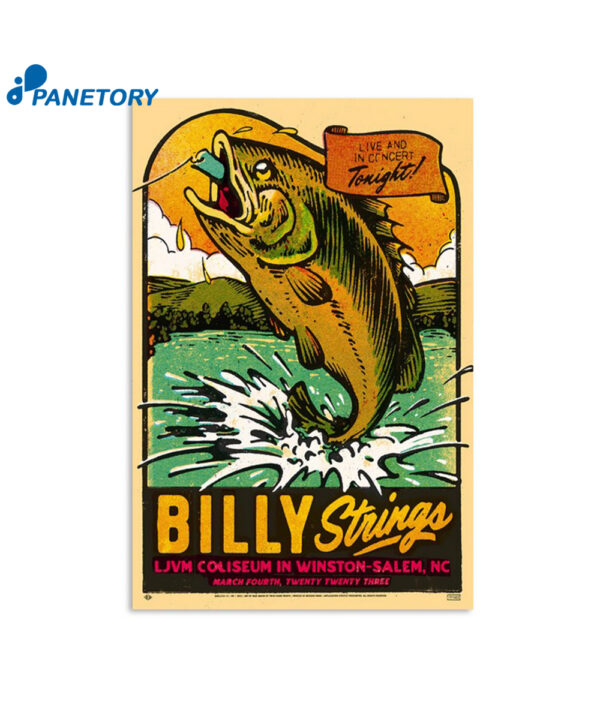 Doc Watson 100Th Birthday Billy Strings Ljvm Coliseum Winston Salem Nc Poster