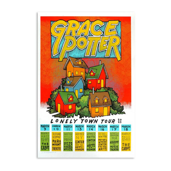 Grace Potter 2023 Lonely Town Tour Poster