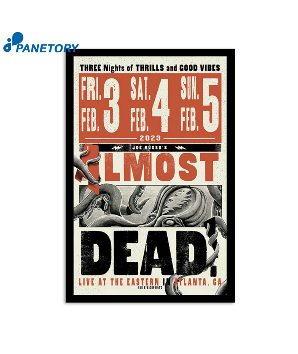 Joe Russo'S Almost Tour Atlanta Ga February 3 2023 Poster