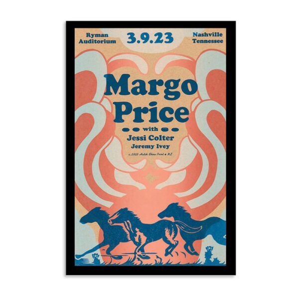 Margo Price Ryman Auditorium Nashville Tn Mach 9 2023 Poster