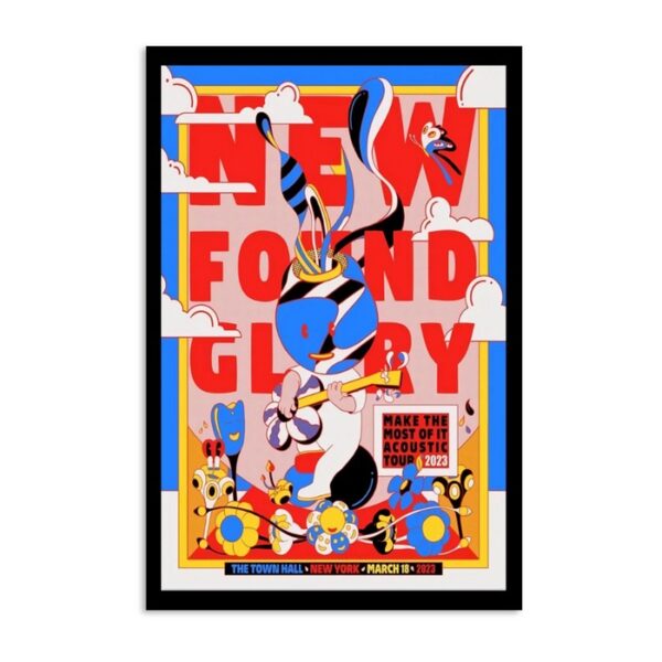 New Found Glory Town Hall New York March 18 2023 Poster