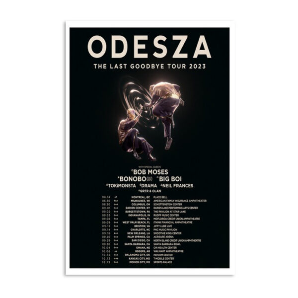Odesza The Last Goodbye Tour 2023 Poster