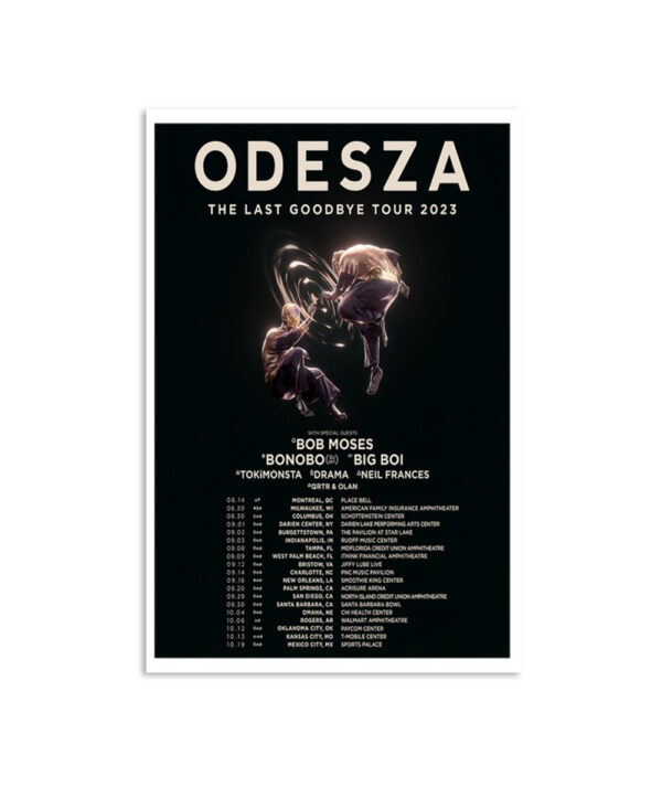 Odesza The Last Goodbye Tour 2023 Poster