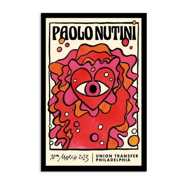 Paolo Nutini Union Transfer Philadelphia Pa March 10 2023 Poster