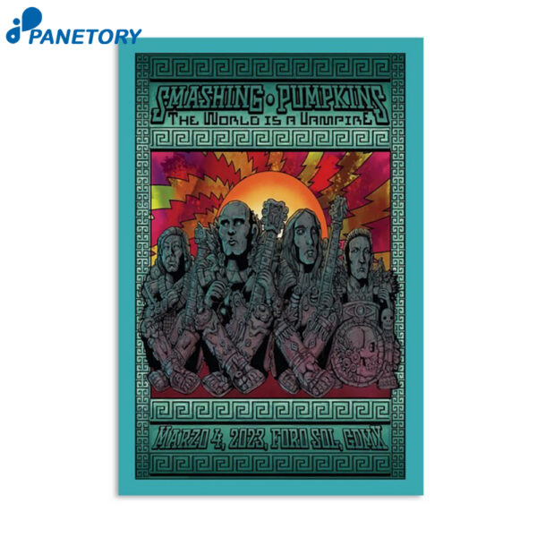 The Smashing Pumpkins The World Is A Vampire 2023 Mexico City Poster