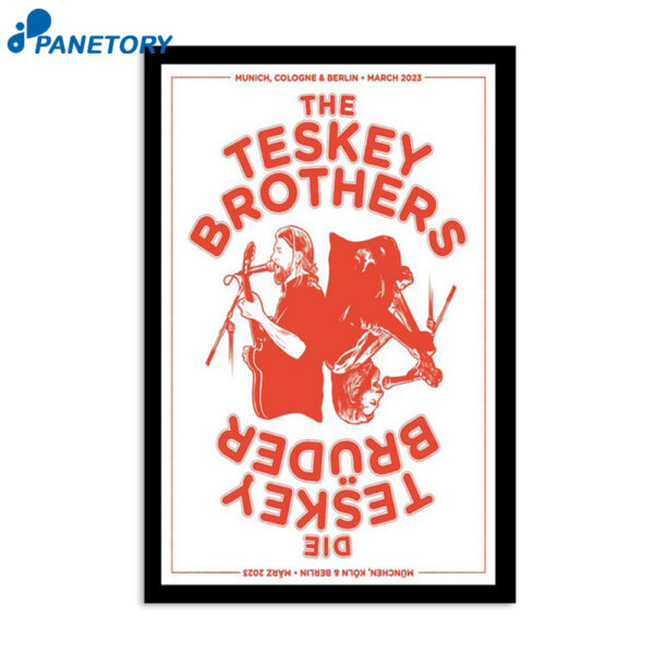 The Teskey Brothers Germany Tour Print 2023 Poster