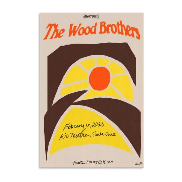 The Wood Brothers Rio Theatre Santa Cruz February 10th 2023 Poster