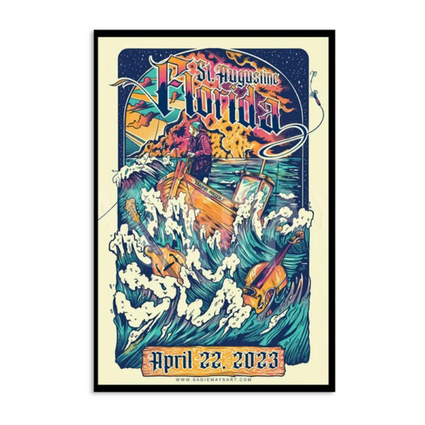 Billy Strings St Augustine Florida Amphitheatre April 22 2023 Poster