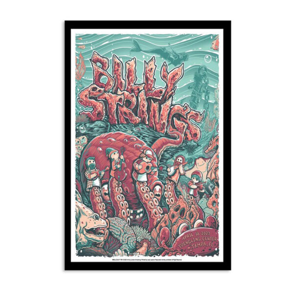 Billy Strings Tampa Fl Yuengling Center Tampa April 18 2023 Poster