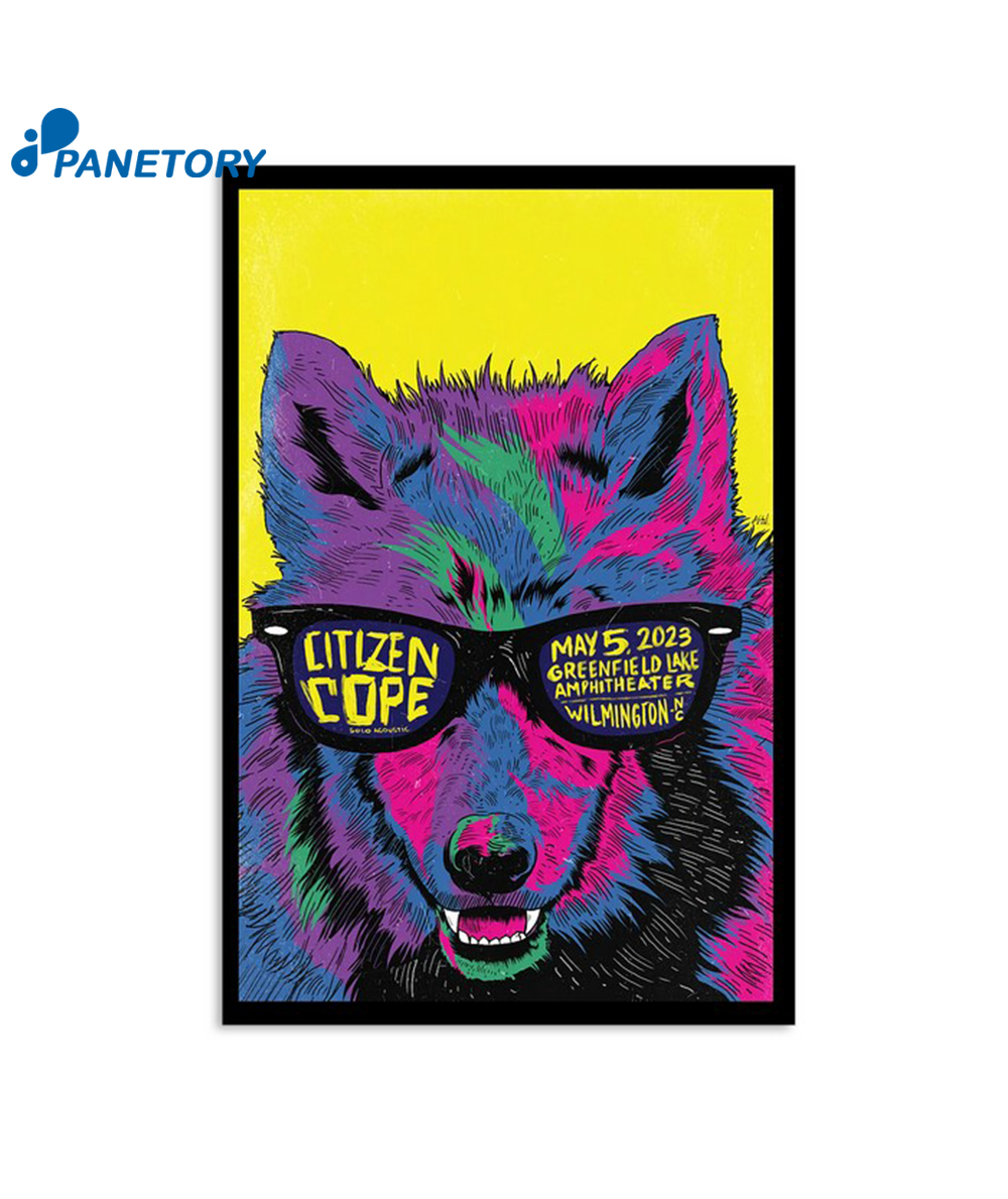 Citizen Cope Greenfield Lake Amphitheater Wilmington Nc May 5 2023 Poster