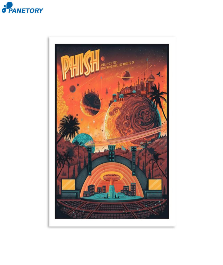 Limited Phish Hollywood Bowl Los Angeles April 21 2023 Poster 2023