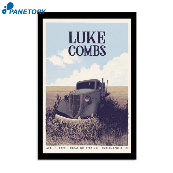 Luke Combs Tour Indianapolis In 2023 Poster