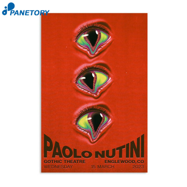 Paolo Nutini March 15 2023 Englewood Co Poster