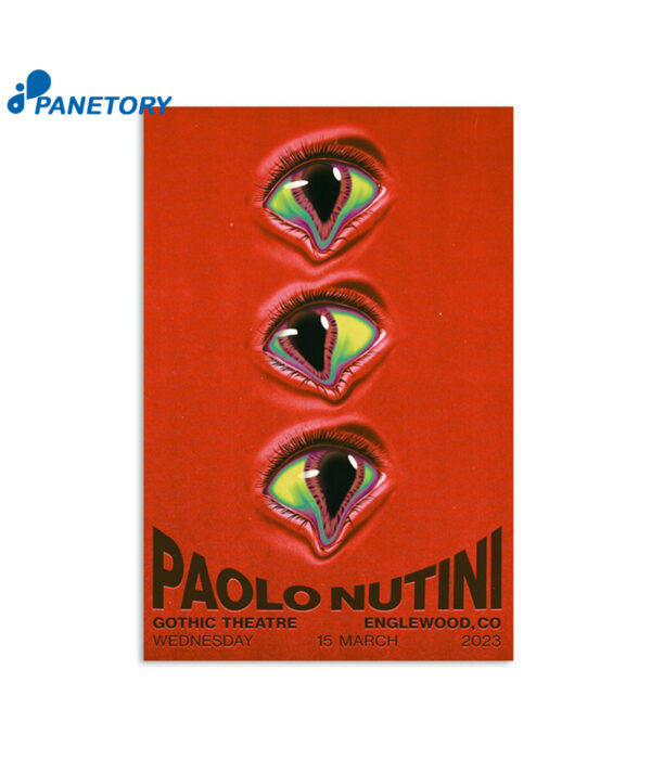 Paolo Nutini March 15 2023 Englewood Co Poster