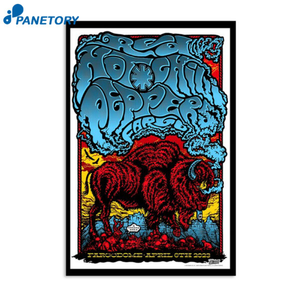 Red Hot Chili Peppers Fargodome April 6th 2023 Poster