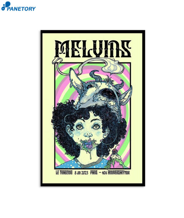 The Melvins Paris 40Th Anniversary Paris France June 8 2023 Poster