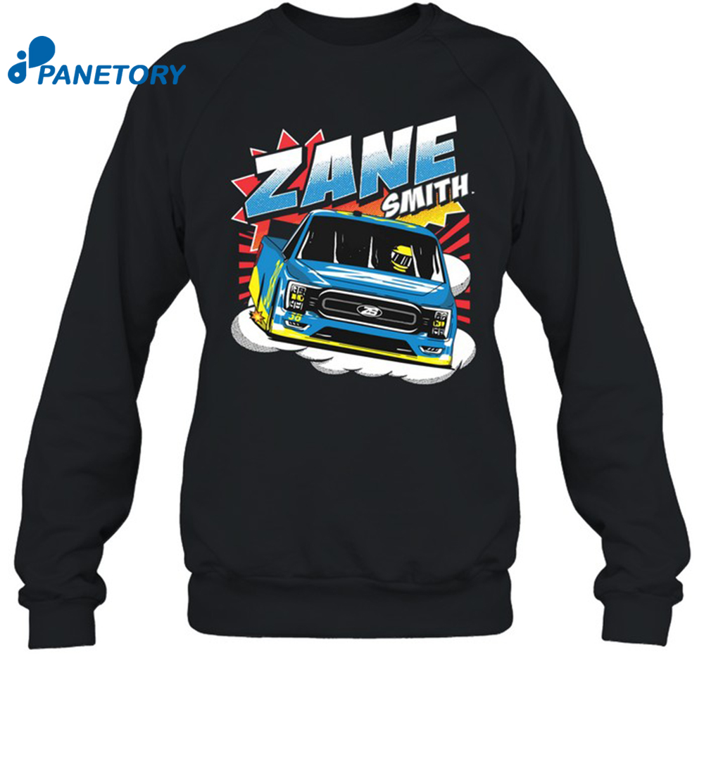 Zane Smith Racing Car Cartoon Shirt 1