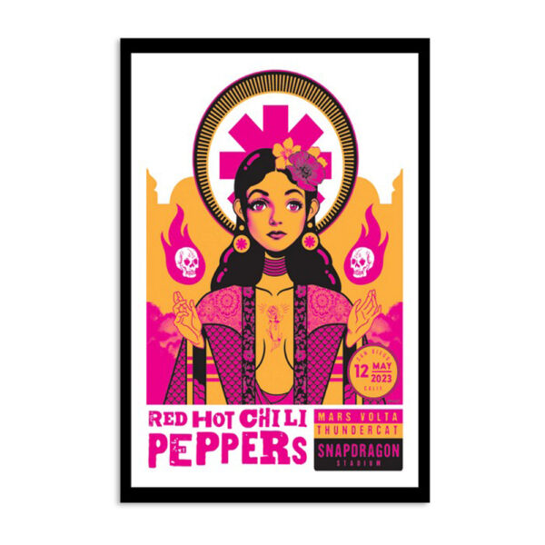 2023 Red Hot Chili Peppers San Diego Ca Poster