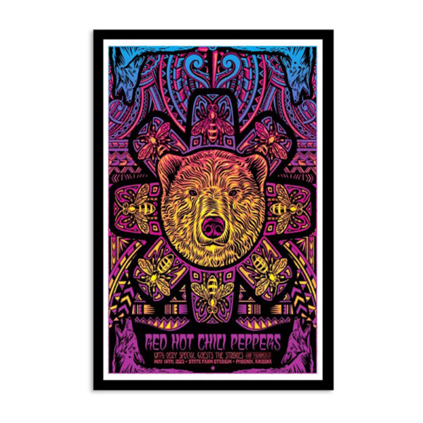 2023 Red Hot Chili Peppers Tour Glendale Az Poster