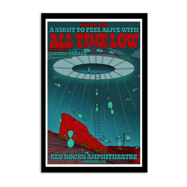 All Time Low May 23 2023 Morrison Red Rocks Poster