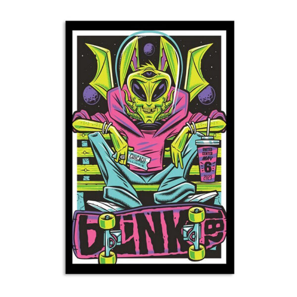 Blink 182 Chicago Il United Center May 6 2023 Poster