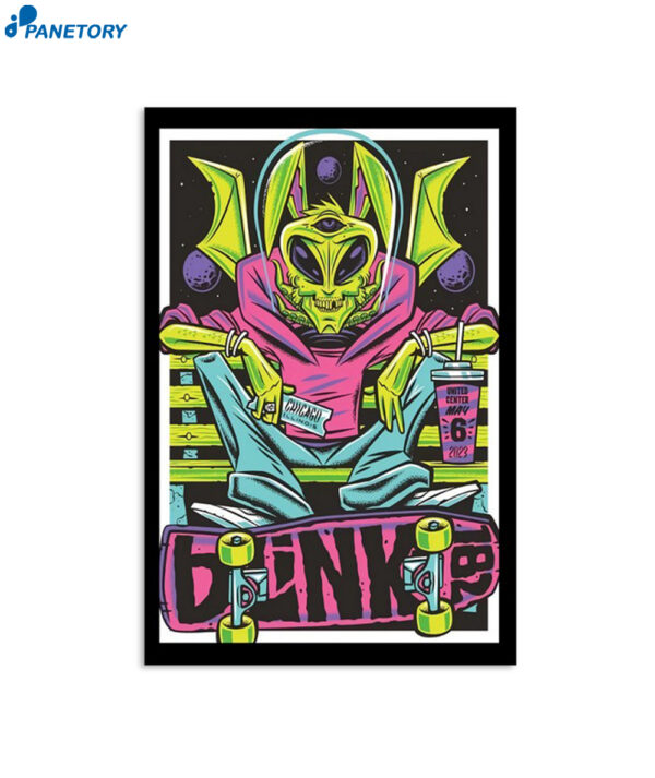 Blink 182 Chicago Il United Center May 6 2023 Poster