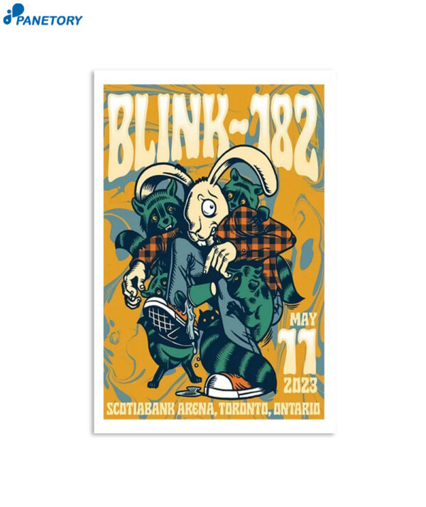Blink 182 On Scotiabank Arena May 11 2023 Toronto Poster