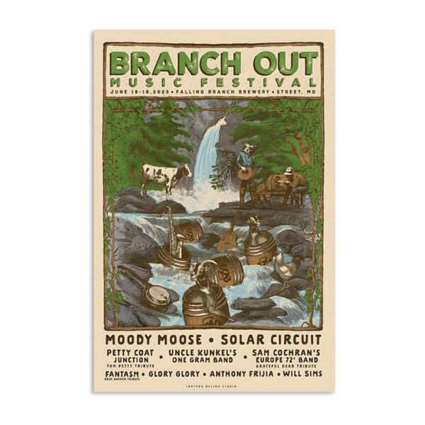 Branch Out Music Festival June 16-18 2023 Street Poster