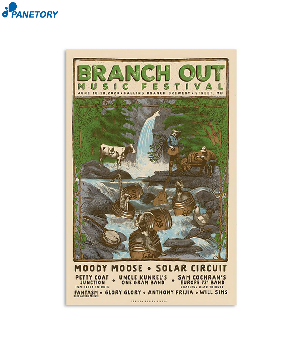 Branch Out Music Festival June 16-18 2023 Street Poster