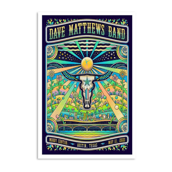 Dave Matthews Band Austin Texas May 11 2023 Poster