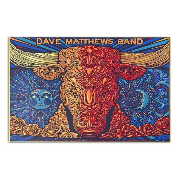 Dave Matthews Band The Woodlands May 19 2023 Poster