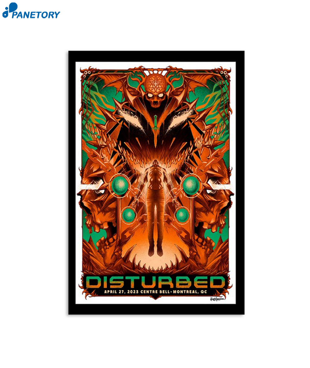 Disturbed Bell Centre Montreal Qc April 27 2023 Poster